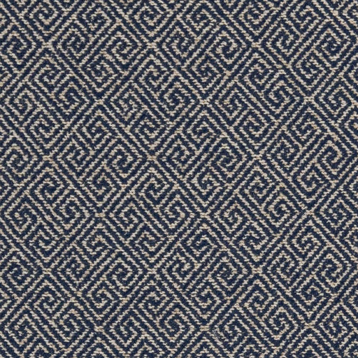 Charlotte - D2618 - Greek Key Navy - Fabric by the Yard Greek Key Navy