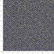 Charlotte - D2618 - Greek Key Navy - Fabric by the Yard - D2618 - D2618_Ruler