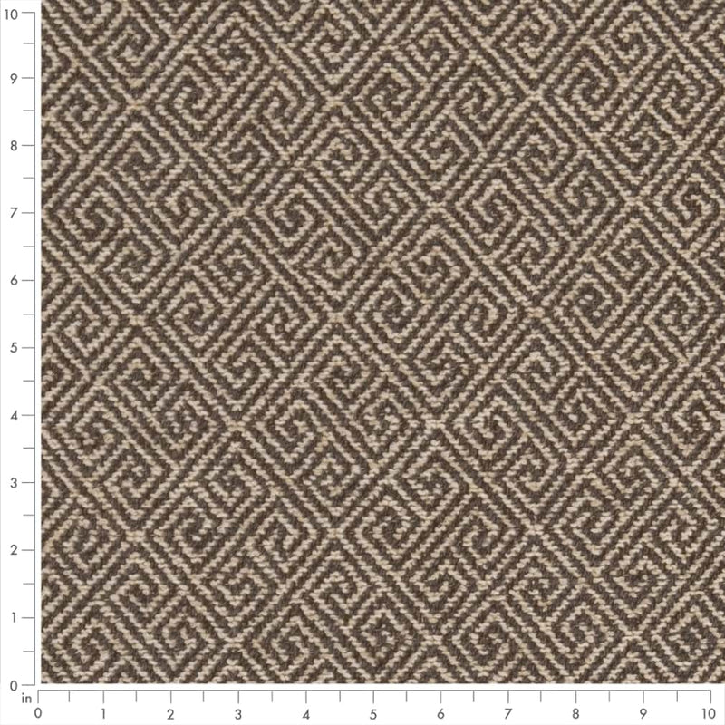 Charlotte - D2619 - Greek Key Walnut - Fabric by the Yard - D2619 - D2619_Ruler