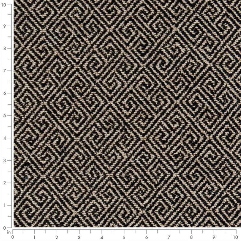 Charlotte - D2620 - Greek Key Coal - Fabric by the Yard - D2620 - D2620_Ruler