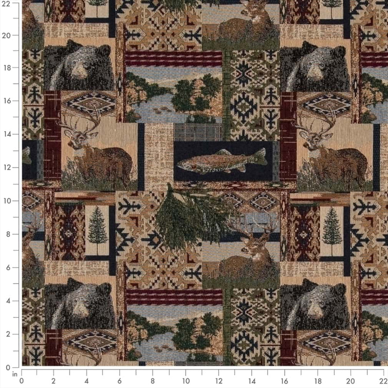 Charlotte - D2660 - Nature Navy - Fabric by the Yard - D2660 - D2660_Ruler