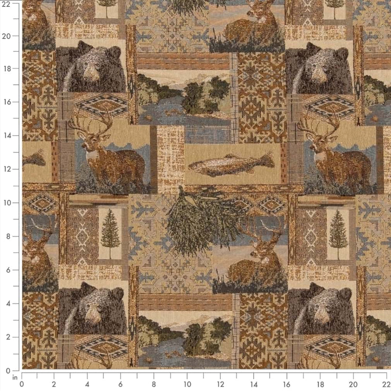Charlotte - D2661 - Nature Beige - Fabric by the Yard - D2661 - D2661_Ruler