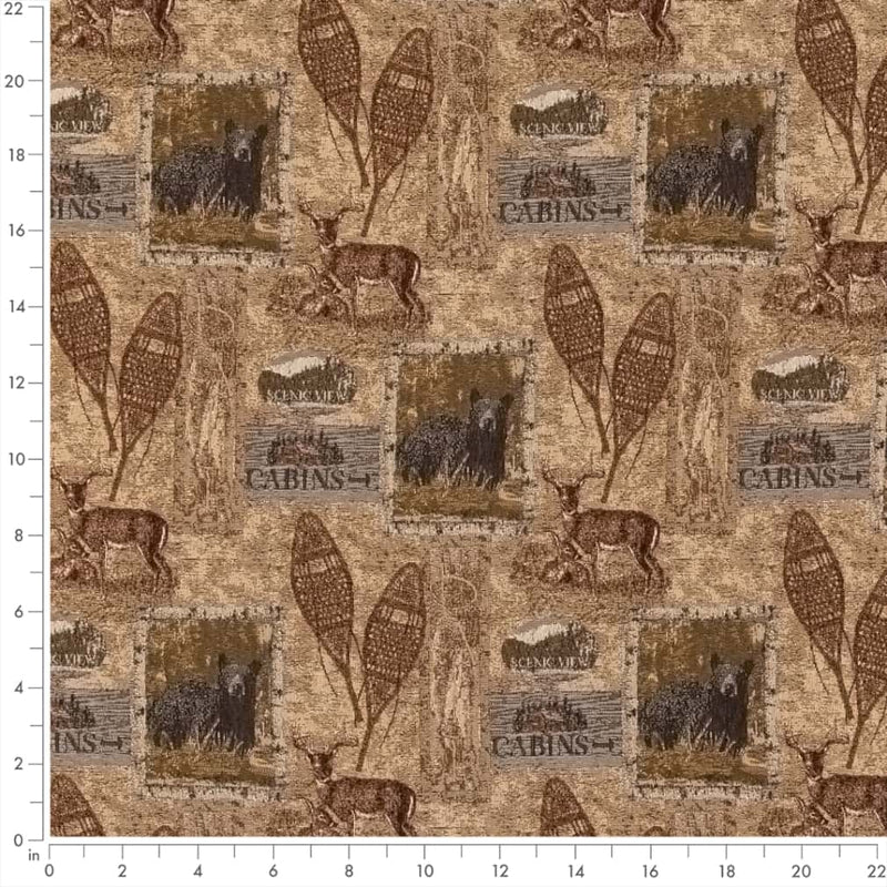 Charlotte - D2671 - Cabin Pine - Fabric by the Yard - D2671 - D2671_Ruler