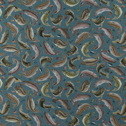 Charlotte - D2679 - Fishing Aqua - Fabric by the Yard Fishing Aqua