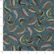 Charlotte - D2679 - Fishing Aqua - Fabric by the Yard - D2679 - D2679_Ruler