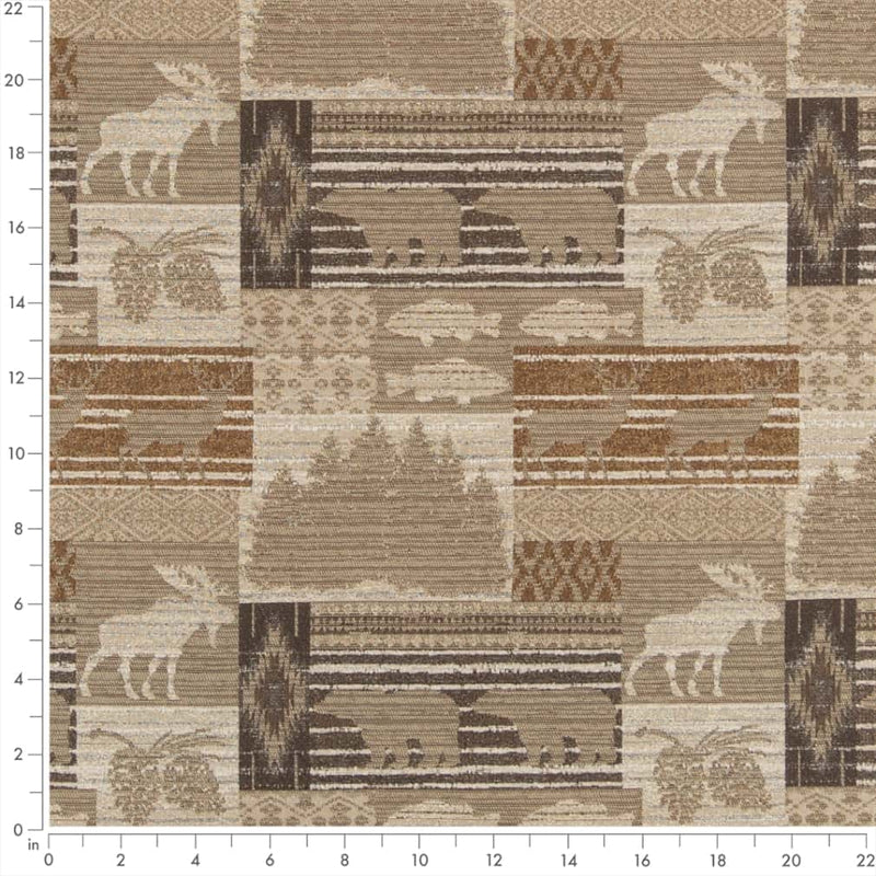 Charlotte - D2687 - Moose Neutral - Fabric by the Yard - D2687 - D2687_Ruler