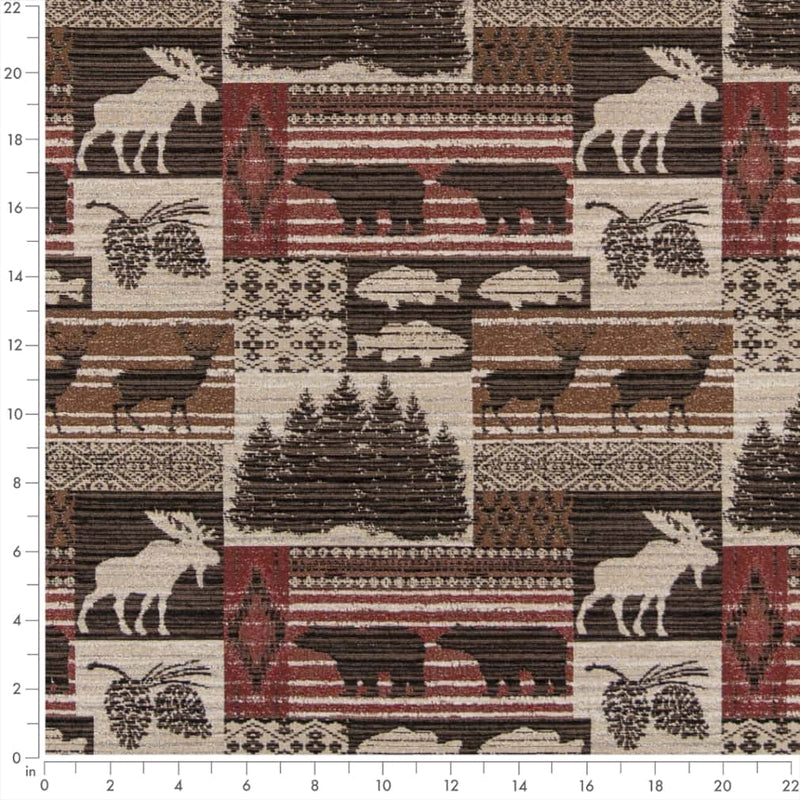 Charlotte - D2688 - Moose Currant - Fabric by the Yard - D2688 - D2688_Ruler