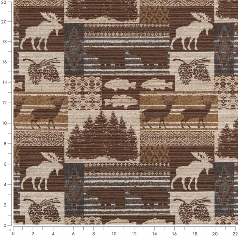 Charlotte - D2689 - Moose Slate - Fabric by the Yard - D2689 - D2689_Ruler
