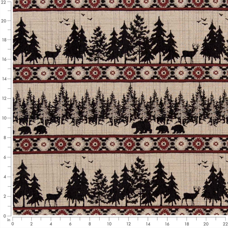 Charlotte - D2692 - Forest Crimson - Fabric by the Yard - D2692 - D2692_Ruler