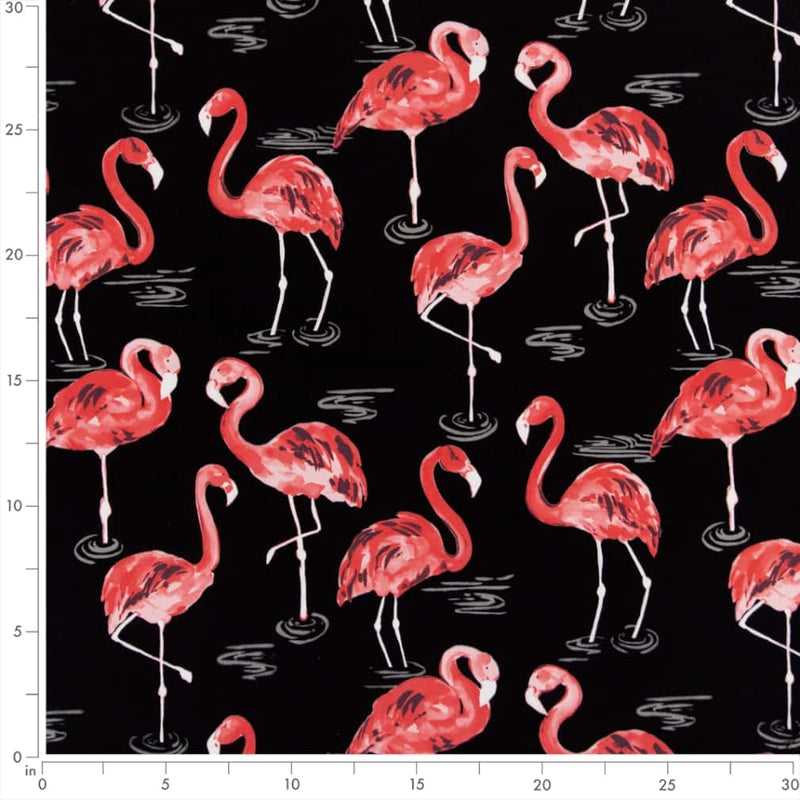 Charlotte - D2730 - Flamingo - Fabric by the Yard - D2730 - D2730_Ruler