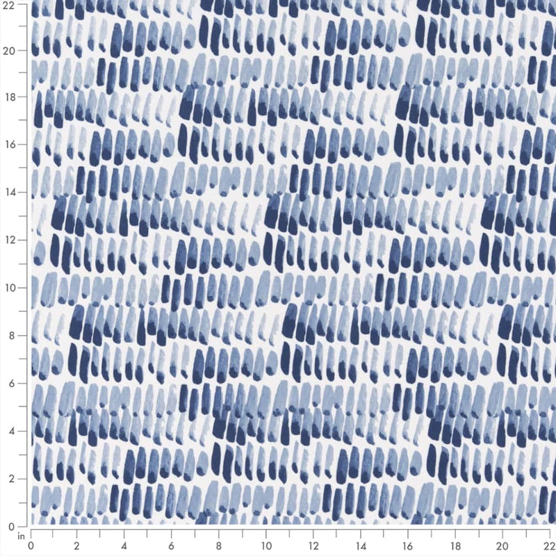 Charlotte - D2732 - Blue - Fabric by the Yard - D2732 - D2732_Ruler