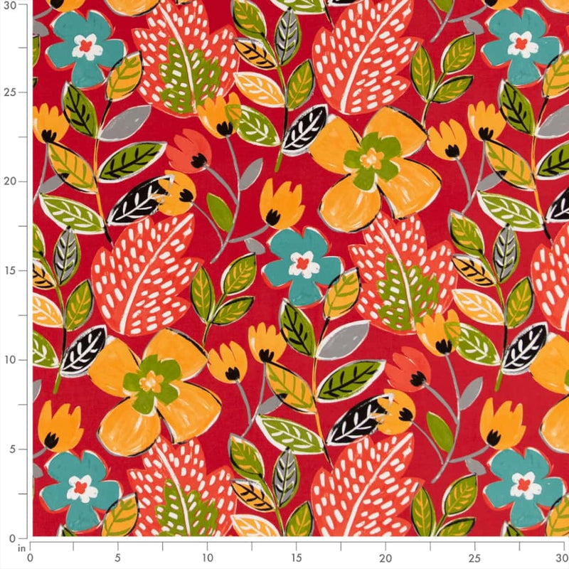 Charlotte - D2746 - Poppy - Fabric by the Yard - D2746 - D2746_Ruler