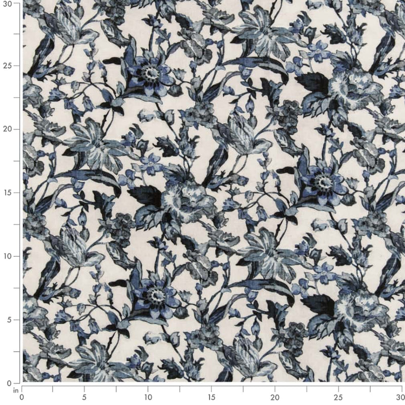Charlotte - D2912 - Sapphire - Fabric by the Yard - D2912 - D2912_Ruler