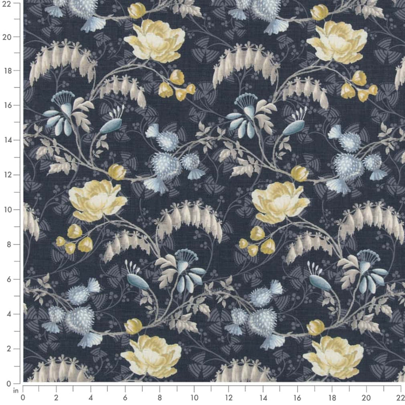 Charlotte - D2935 - Indigo - Fabric by the Yard - D2935 - D2935_Ruler