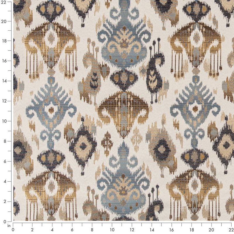 Charlotte - D3030 - Azure - Fabric by the Yard - D3030 - D3030_Ruler