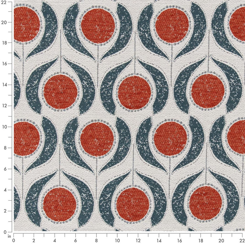 Charlotte - D3066 - Papaya - Fabric by the Yard - D3066 - D3066_Ruler