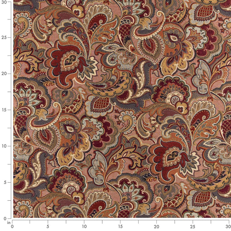 Charlotte - D3070 - Merlot - Fabric by the Yard - D3070 - D3070_Ruler