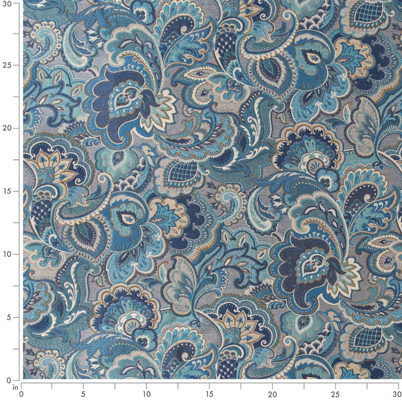 Charlotte - D3075 - Sapphire - Fabric by the Yard - D3075 - D3075_Ruler