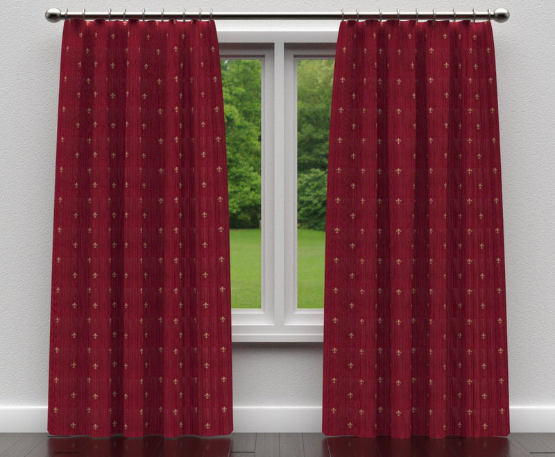 Charlotte - D312 - Ruby Medallion - Fabric by the Yard - D312 - D312_Drapery