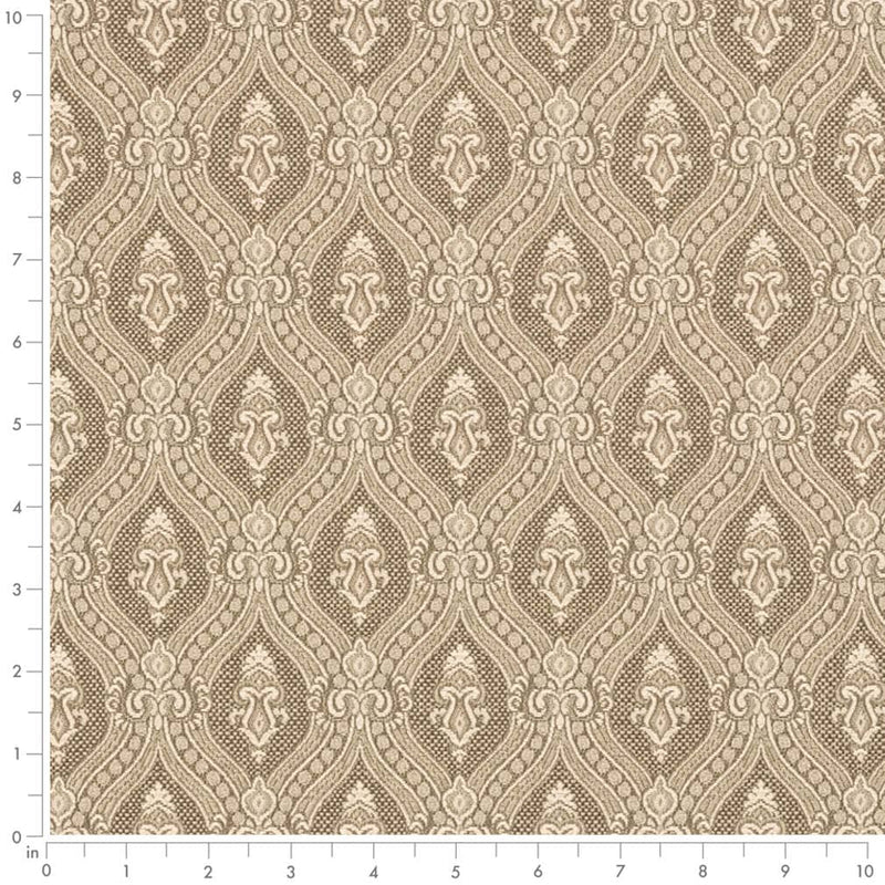 Charlotte - D3284 - Beige Ornate - Fabric by the Yard - D3284 - D3284_Ruler