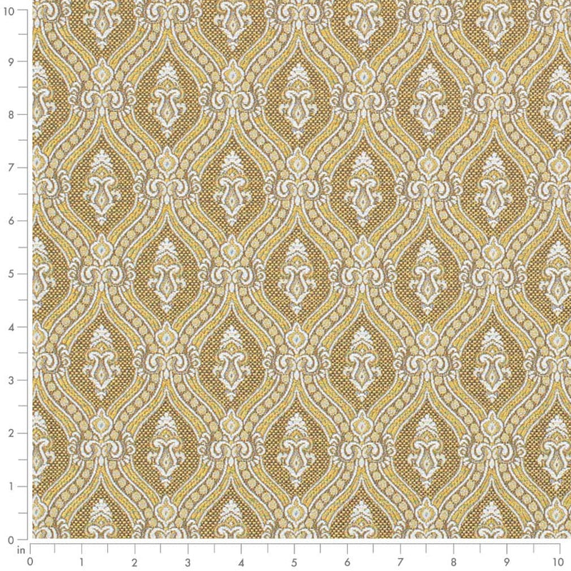 Charlotte - D3285 - Gold Ornate - Fabric by the Yard - D3285 - D3285_Ruler