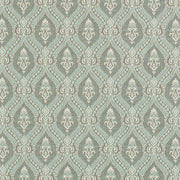 Charlotte - D3286 - Aqua Ornate - Fabric by the Yard Aqua Ornate