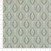 Charlotte - D3286 - Aqua Ornate - Fabric by the Yard - D3286 - D3286_Ruler