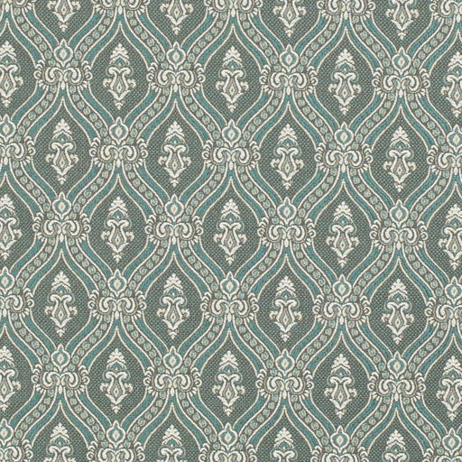 Charlotte - D3287 - Turquoise Ornate - Fabric by the Yard Turquoise Ornate