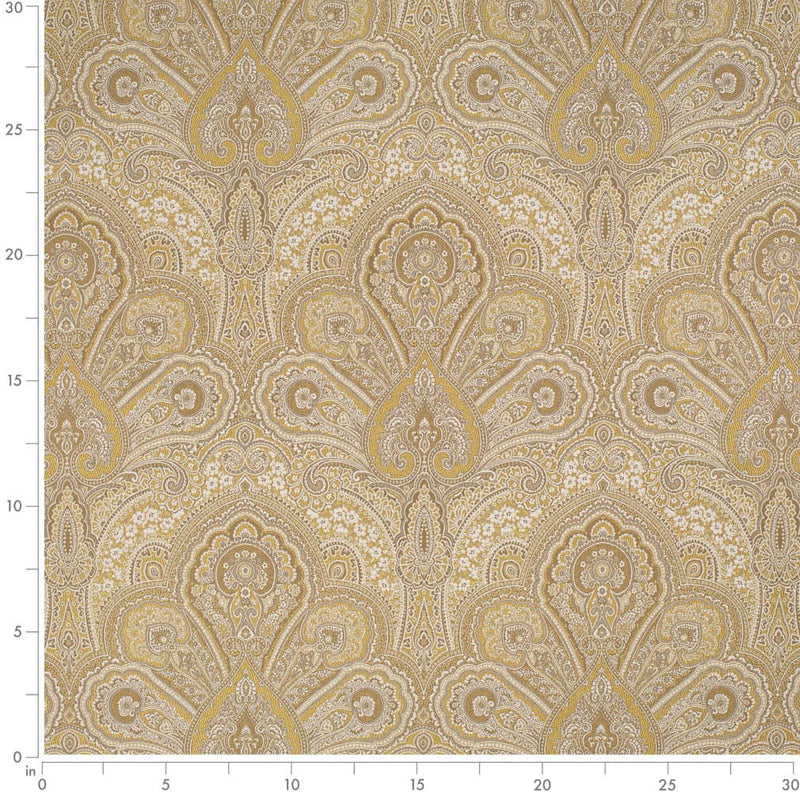 Charlotte - D3297 - Gold Flora - Fabric by the Yard - D3297 - D3297_Ruler