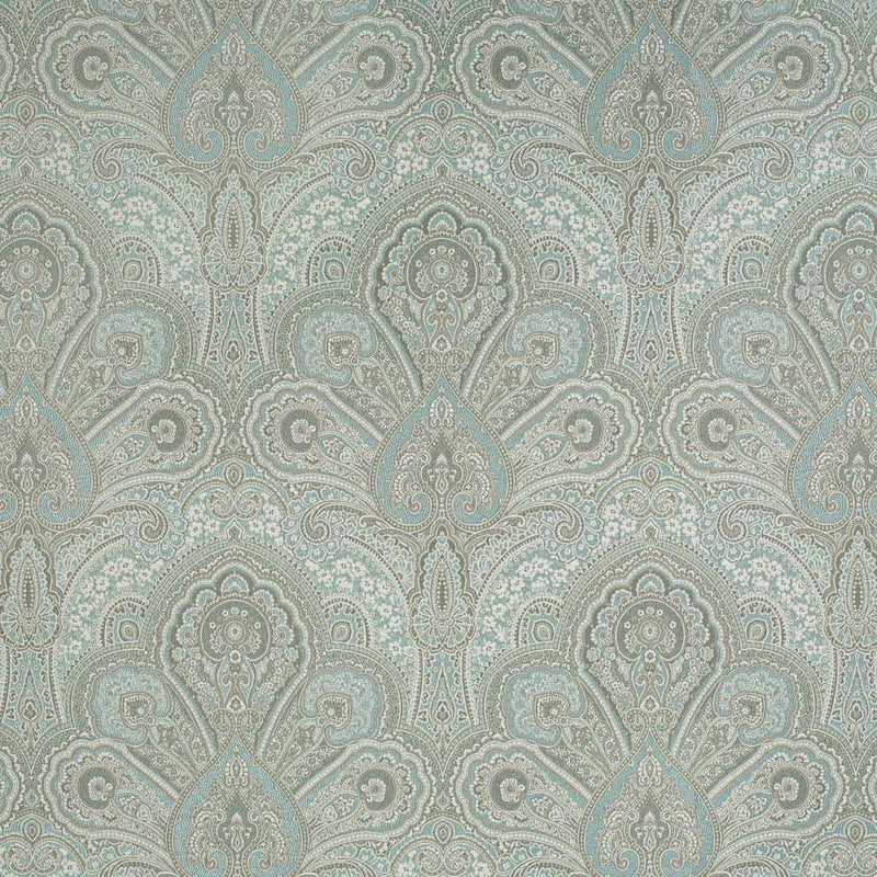 Charlotte - D3298 - Aqua Flora - Fabric by the Yard Aqua Flora