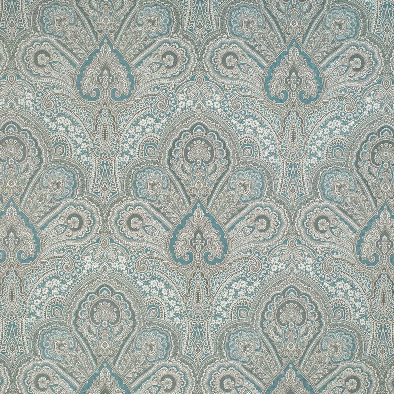 Charlotte - D3299 - Turquoise Flora - Fabric by the Yard Turquoise Flora