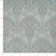 Charlotte - D3299 - Turquoise Flora - Fabric by the Yard - D3299 - D3299_Ruler