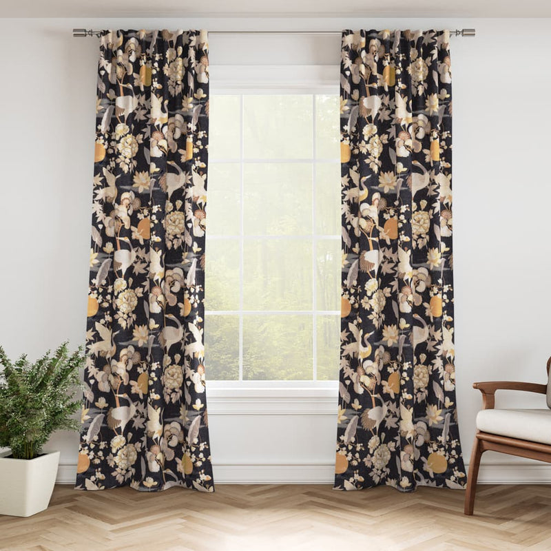 Charlotte - D3316 - Noir - Fabric by the Yard - D3316 - D3316_Drapery