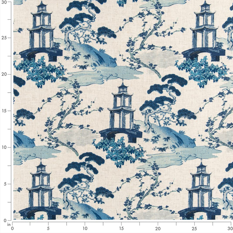 Charlotte - D3352 - Sapphire - Fabric by the Yard - D3352 - D3352_Ruler