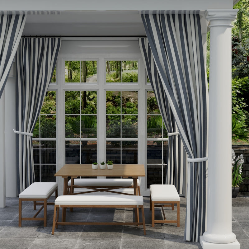 Charlotte - D3487 - Cabana Navy - Fabric by the Yard - D3487 - D3487_Drapery