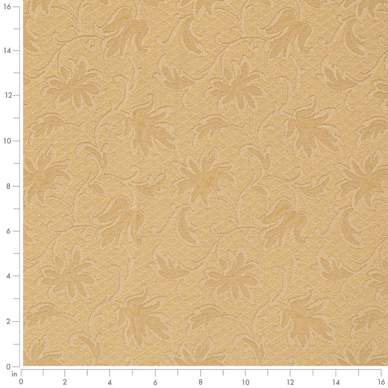 Charlotte - D3550 - Gold Floral - Fabric by the Yard - D3550 - D3550_Ruler