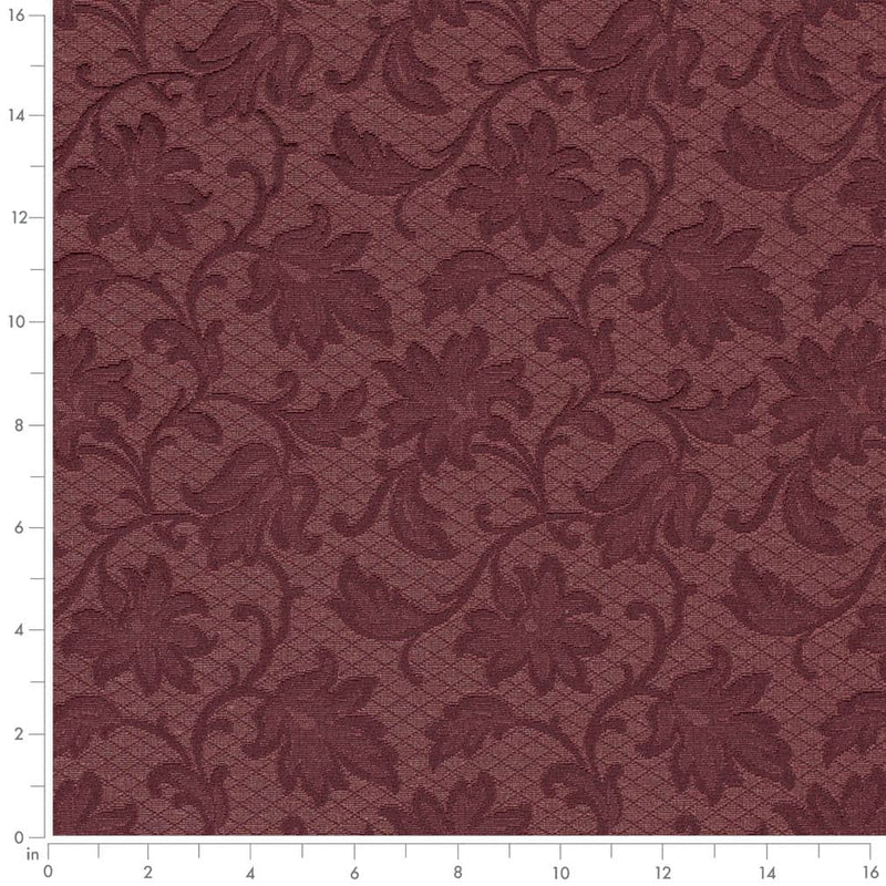 Charlotte - D3551 - Merlot Floral - Fabric by the Yard - D3551 - D3551_Ruler