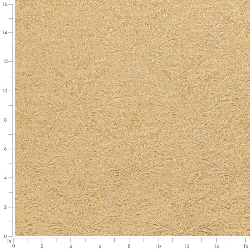 Charlotte - D3564 - Gold Damask - Fabric by the Yard - D3564 - D3564_Ruler