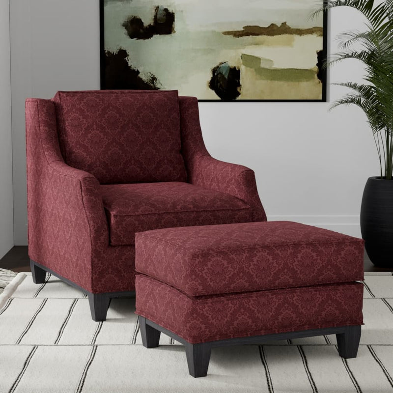 Charlotte - D3565 - Merlot Damask - Fabric by the Yard - D3565 - D3565_Furniture