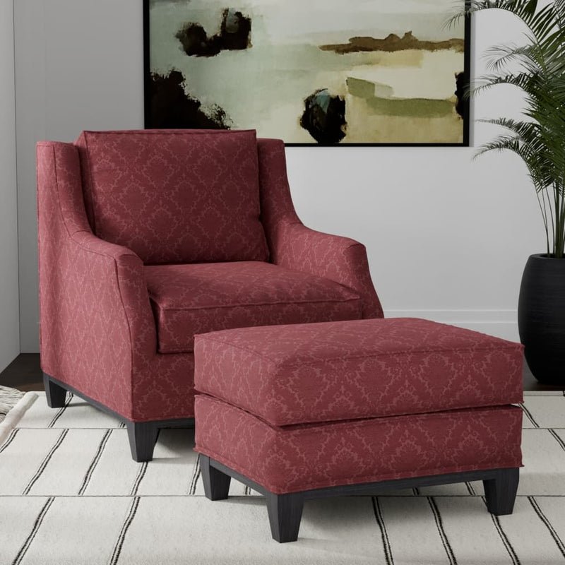 Charlotte - D3567 - Red Damask - Fabric by the Yard - D3567 - D3567_Furniture