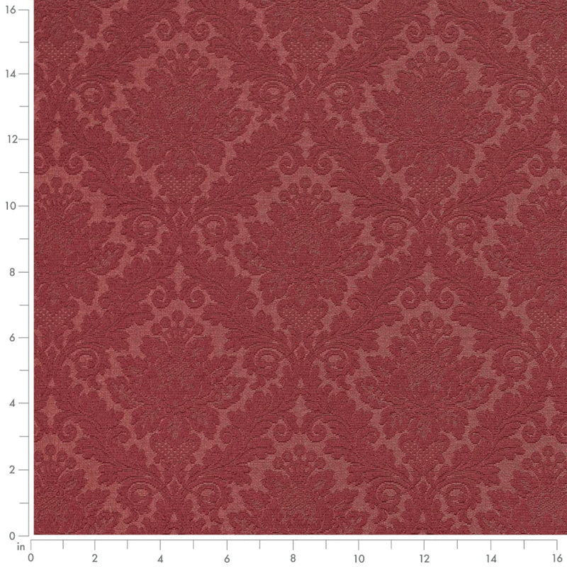 Charlotte - D3567 - Red Damask - Fabric by the Yard - D3567 - D3567_Ruler