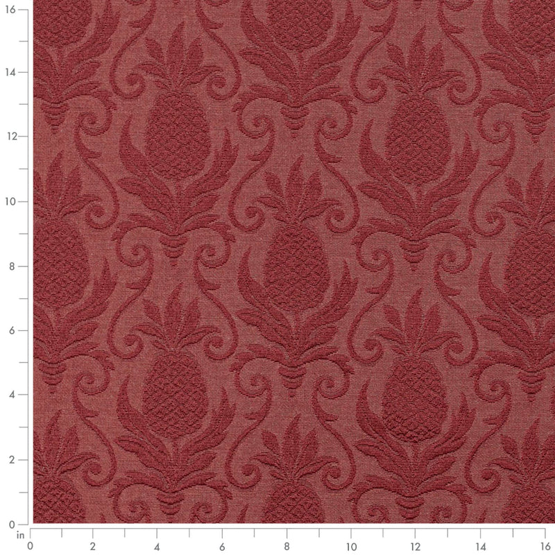 Charlotte - D3574 - Red Pineapple - Fabric by the Yard - D3574 - D3574_Ruler