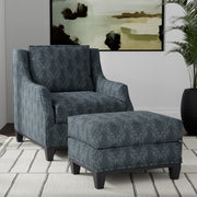 Charlotte - D3575 - Indigo Pineapple - Fabric by the Yard - D3575 - D3575_Furniture