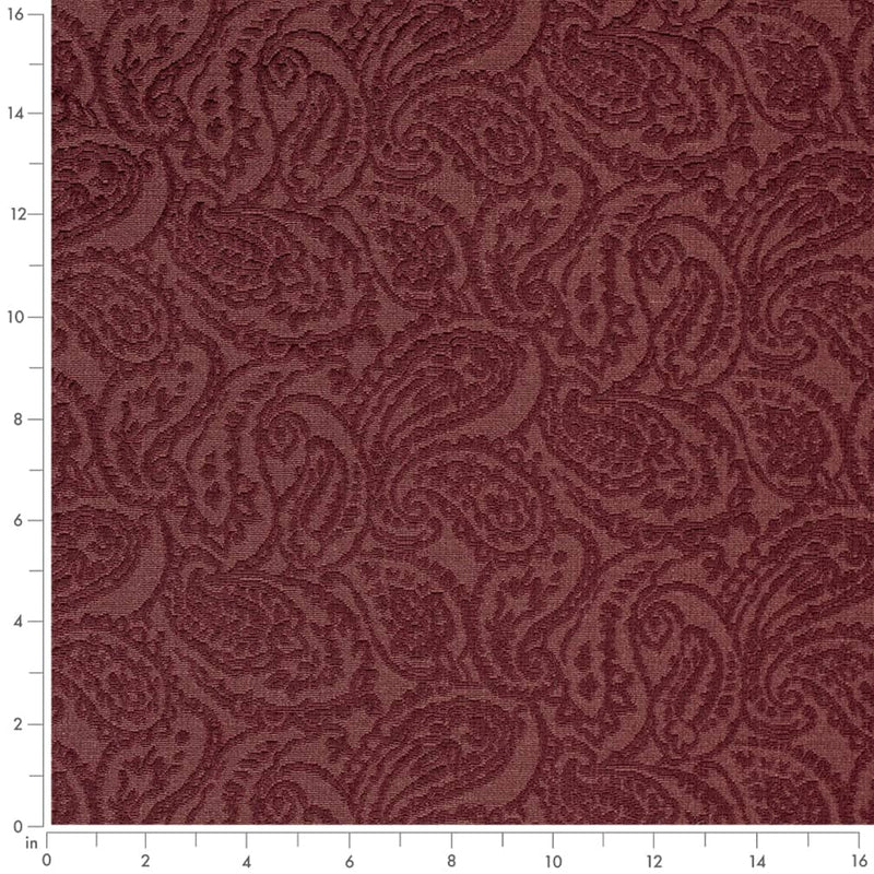 Charlotte - D3579 - Merlot Paisley - Fabric by the Yard - D3579 - D3579_Ruler