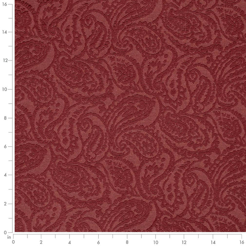 Charlotte - D3581 - Red Paisley - Fabric by the Yard - D3581 - D3581_Ruler