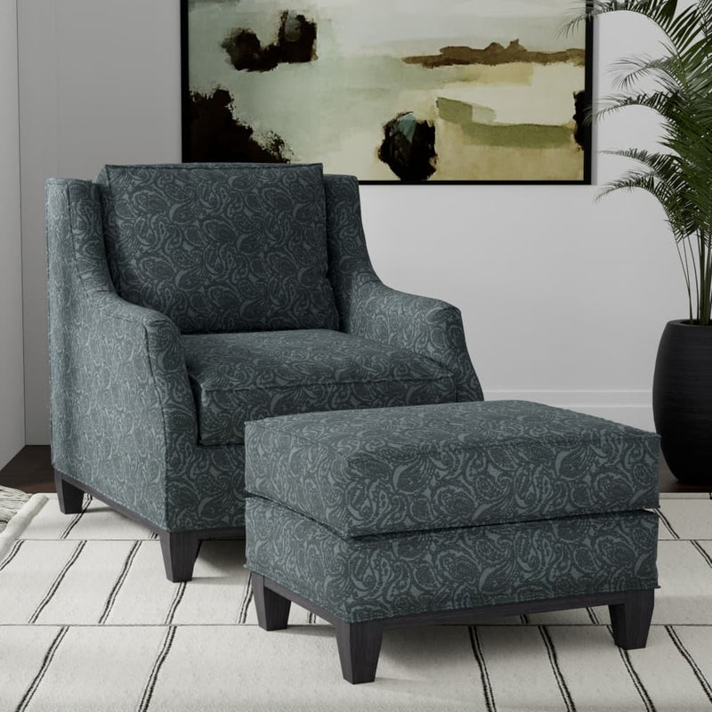 Charlotte - D3582 - Indigo Paisley - Fabric by the Yard - D3582 - D3582_Furniture