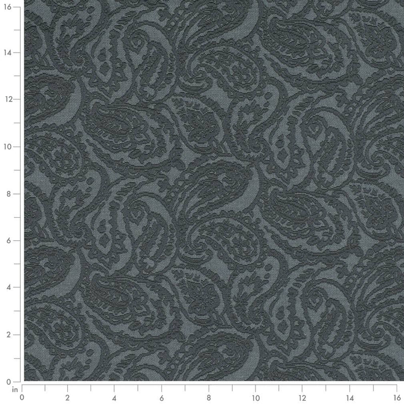Charlotte - D3582 - Indigo Paisley - Fabric by the Yard - D3582 - D3582_Ruler