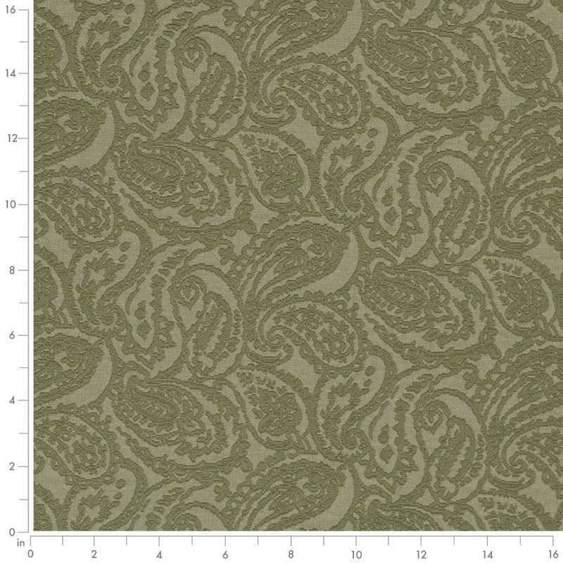 Charlotte - D3584 - Olive Paisley - Fabric by the Yard - D3584 - D3584_Ruler