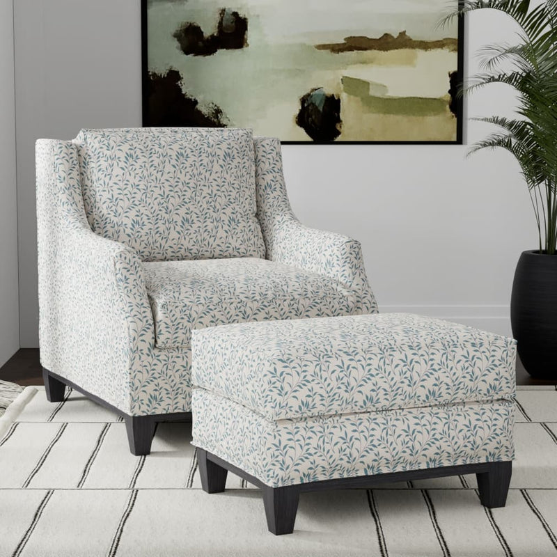 Charlotte - D3587 - Blue Vine - Fabric by the Yard - D3587 - D3587_Furniture