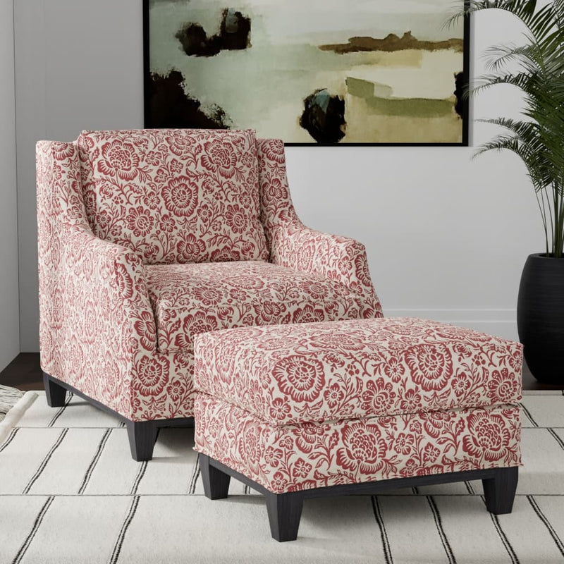 Charlotte - D3590 - Ruby Bloom - Fabric by the Yard - D3590 - D3590_Furniture